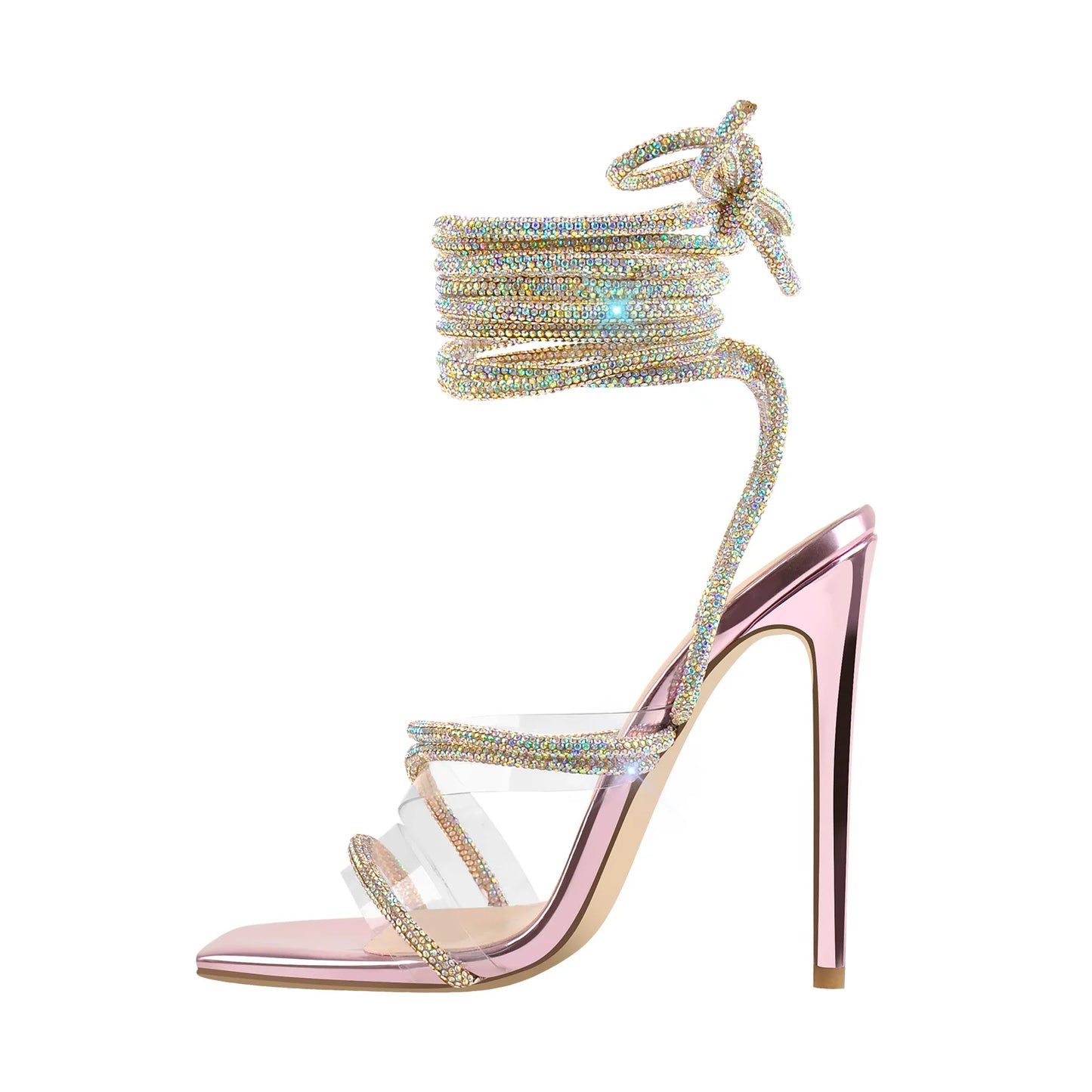 Maritza Jeweled Strappy Square Toe Sandals