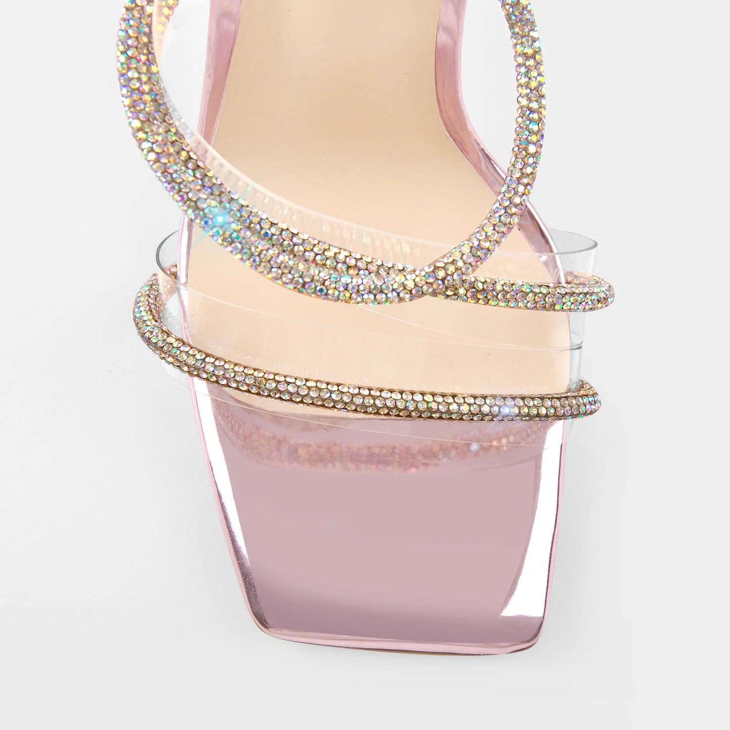 Maritza Jeweled Strappy Square Toe Sandals