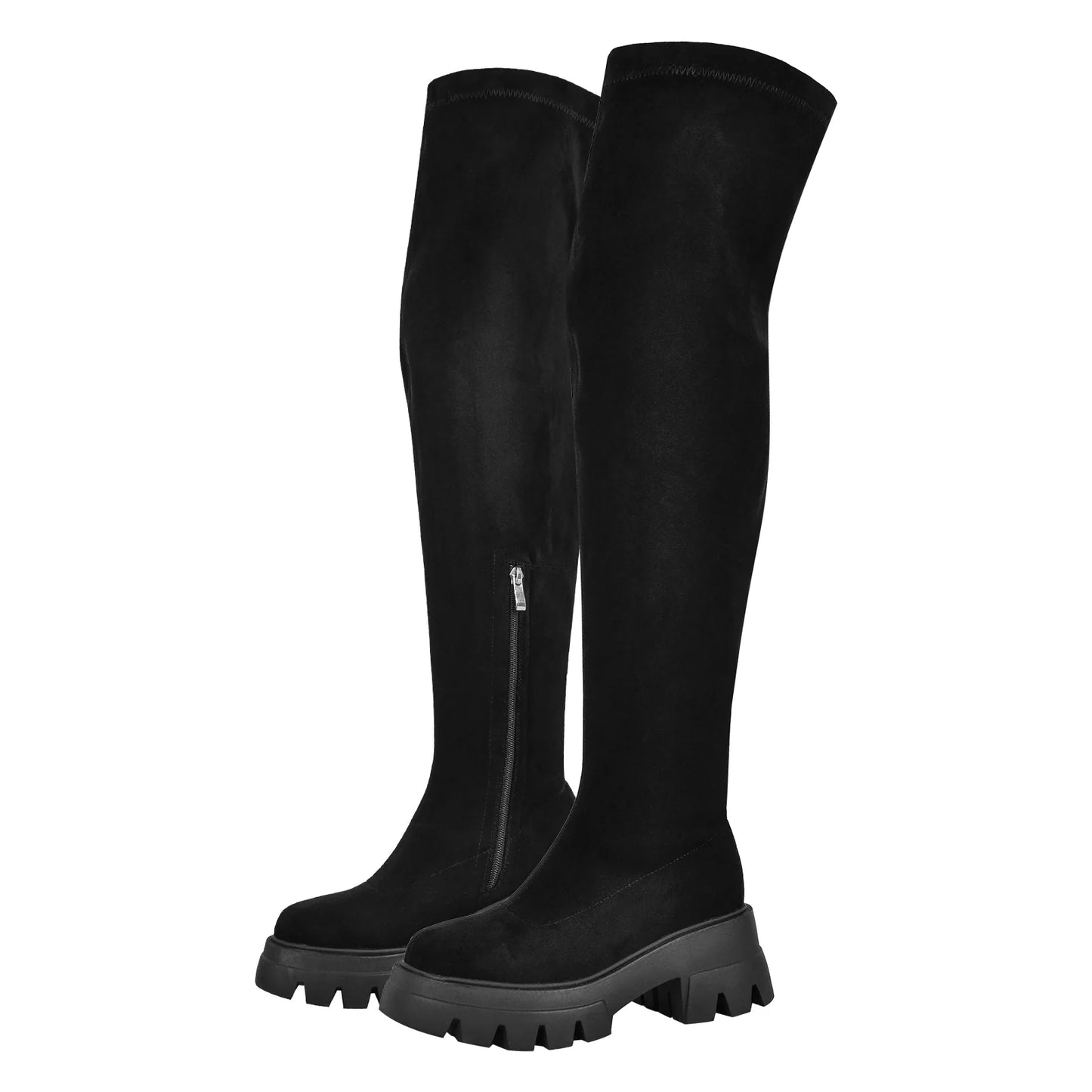 Dana Chunky Cleated Stretch OTK Boots