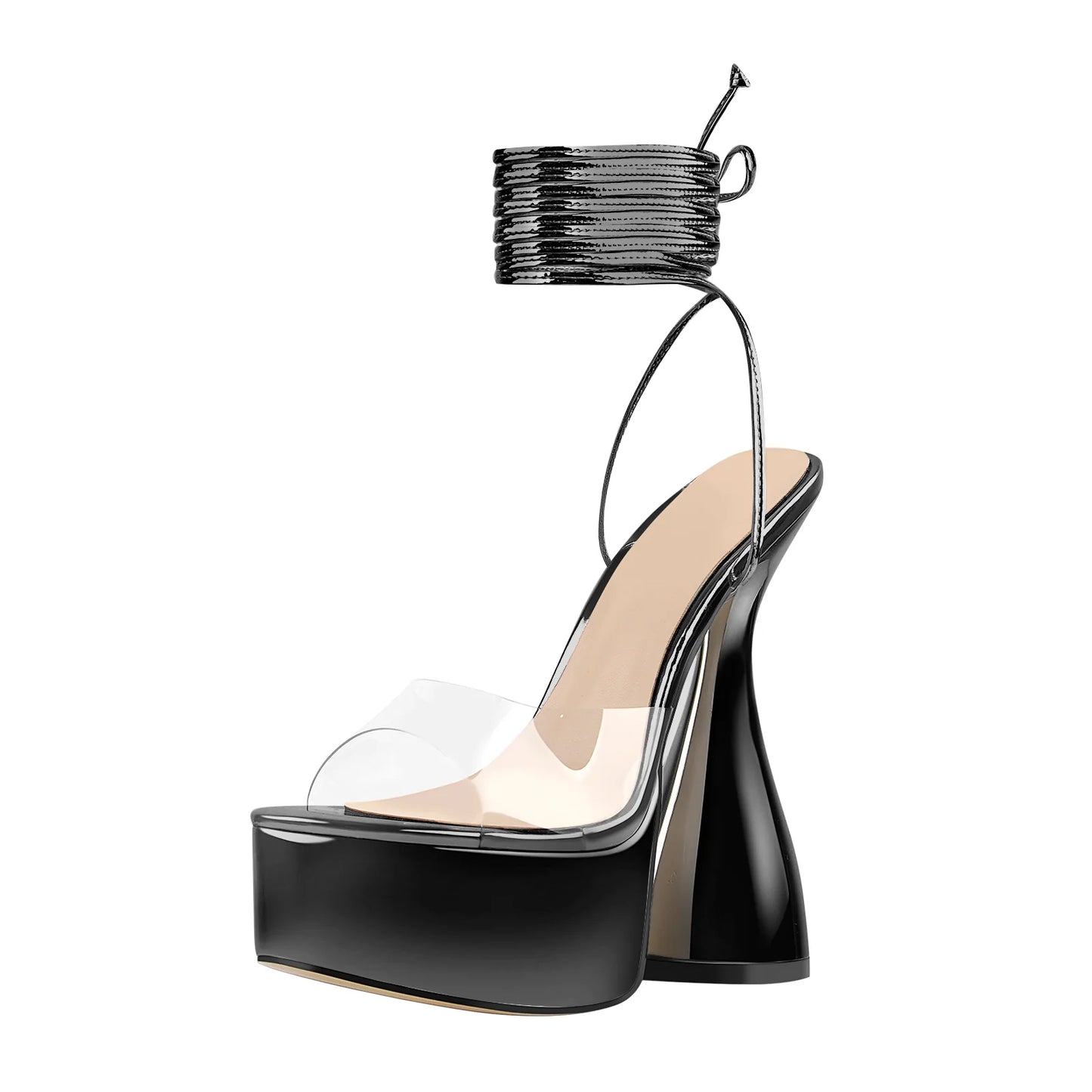 Siren Platform Strappy Cone Heel Sandals