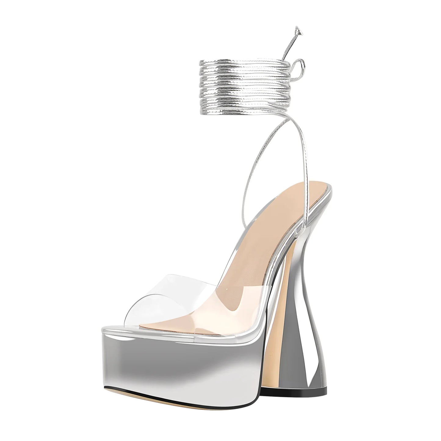 Siren Platform Strappy Cone Heel Sandals